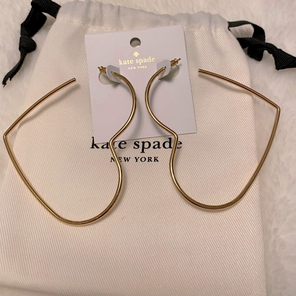 Kate Spade Scrunched Scallop Heart Earrings